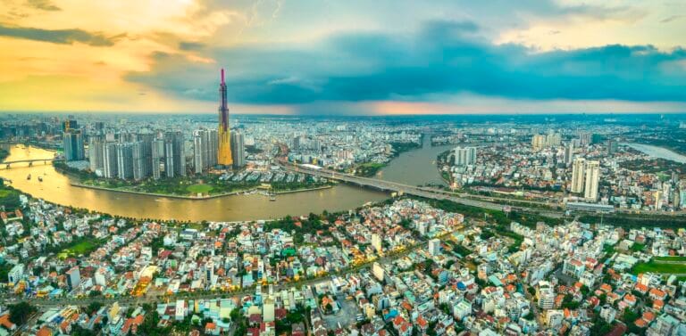 ho chi minh city aerial vietnam