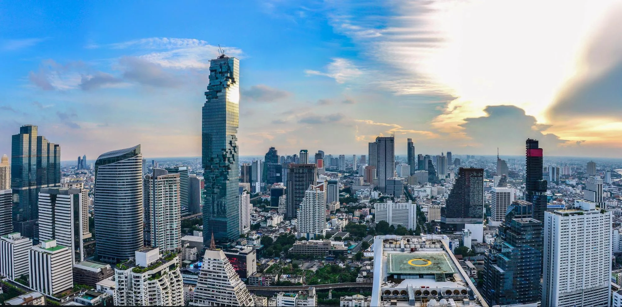 bangkok skyline thailand business