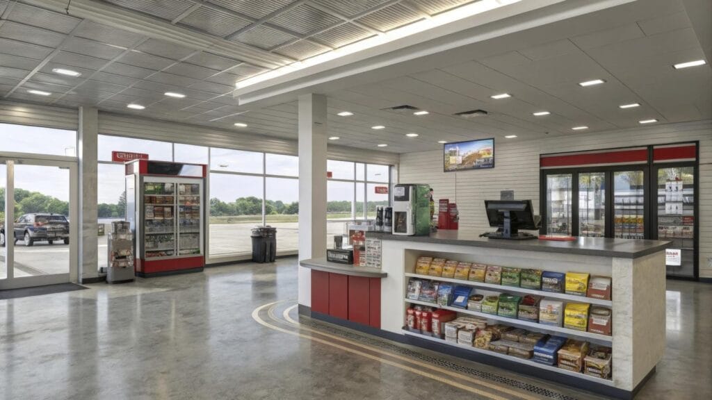 Convenience store retail interior