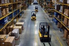 Logistics warehouse forklift distribution in Indonesia's supply chain