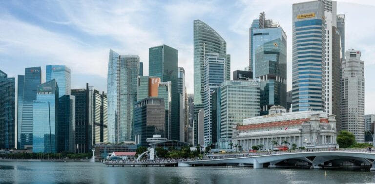 Singapore's business district, the largest single source of foreign investment into Vietnam
