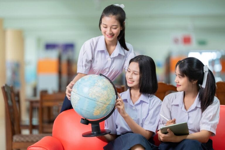 International school campus students in Vietnam's education sector