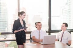 Corporate office meeting business