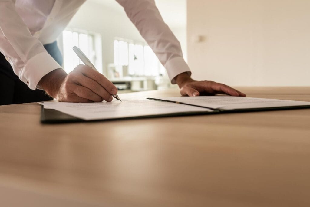 Business registration paperwork desk for company structuring in Thailand