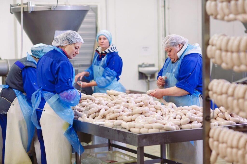 Food processing factory workers for halal production in Malaysia