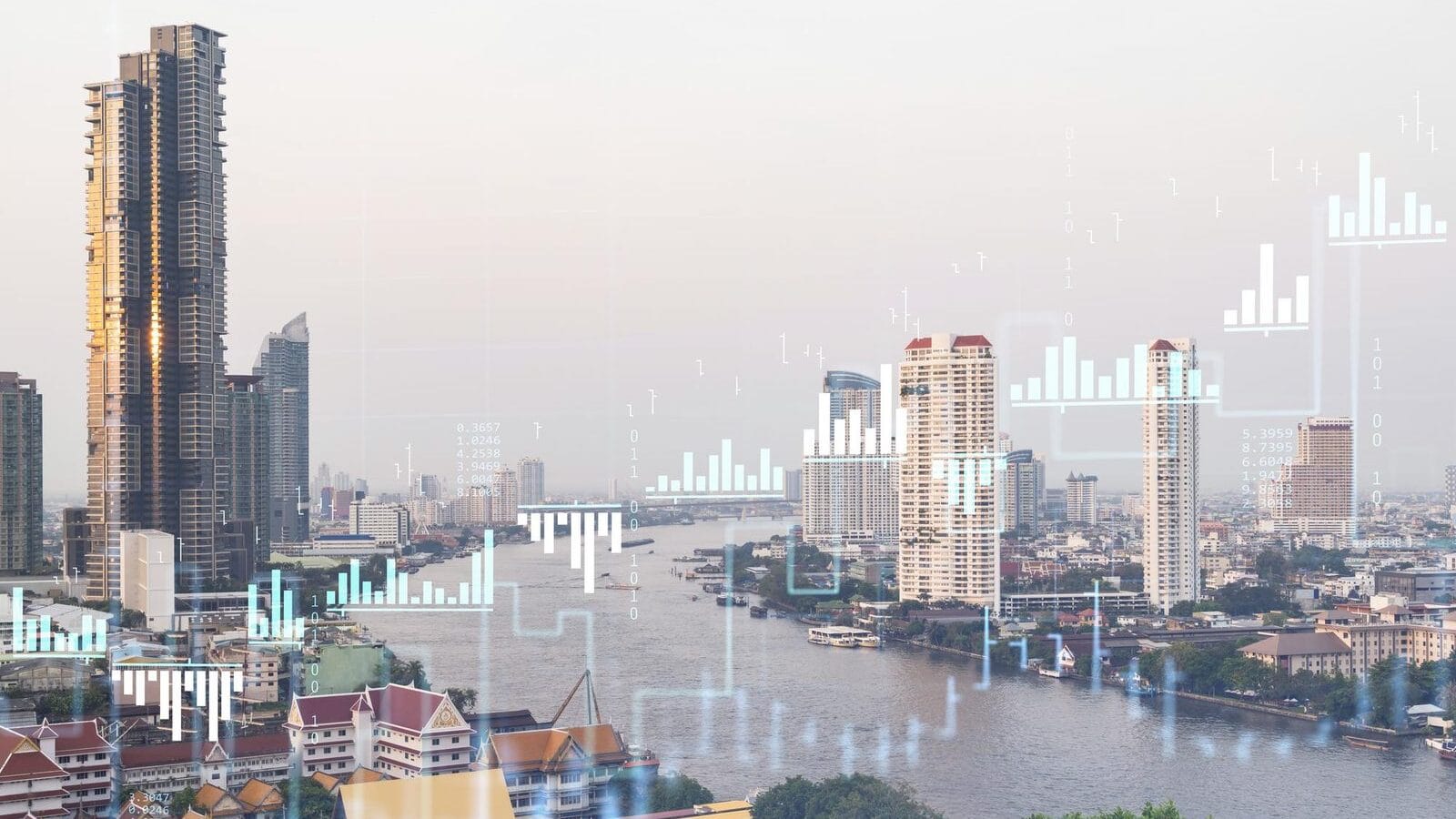 Vietnam city skyline economic growth