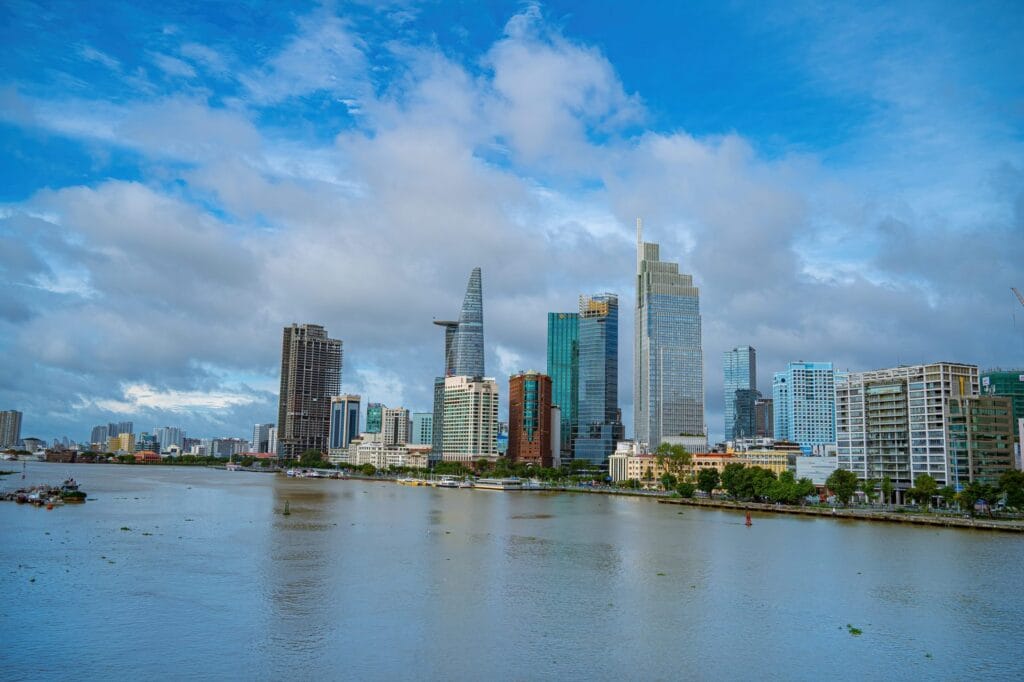 Ho Chi Minh City financial district, home of Vietnam's stock exchange