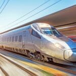 High speed train railway