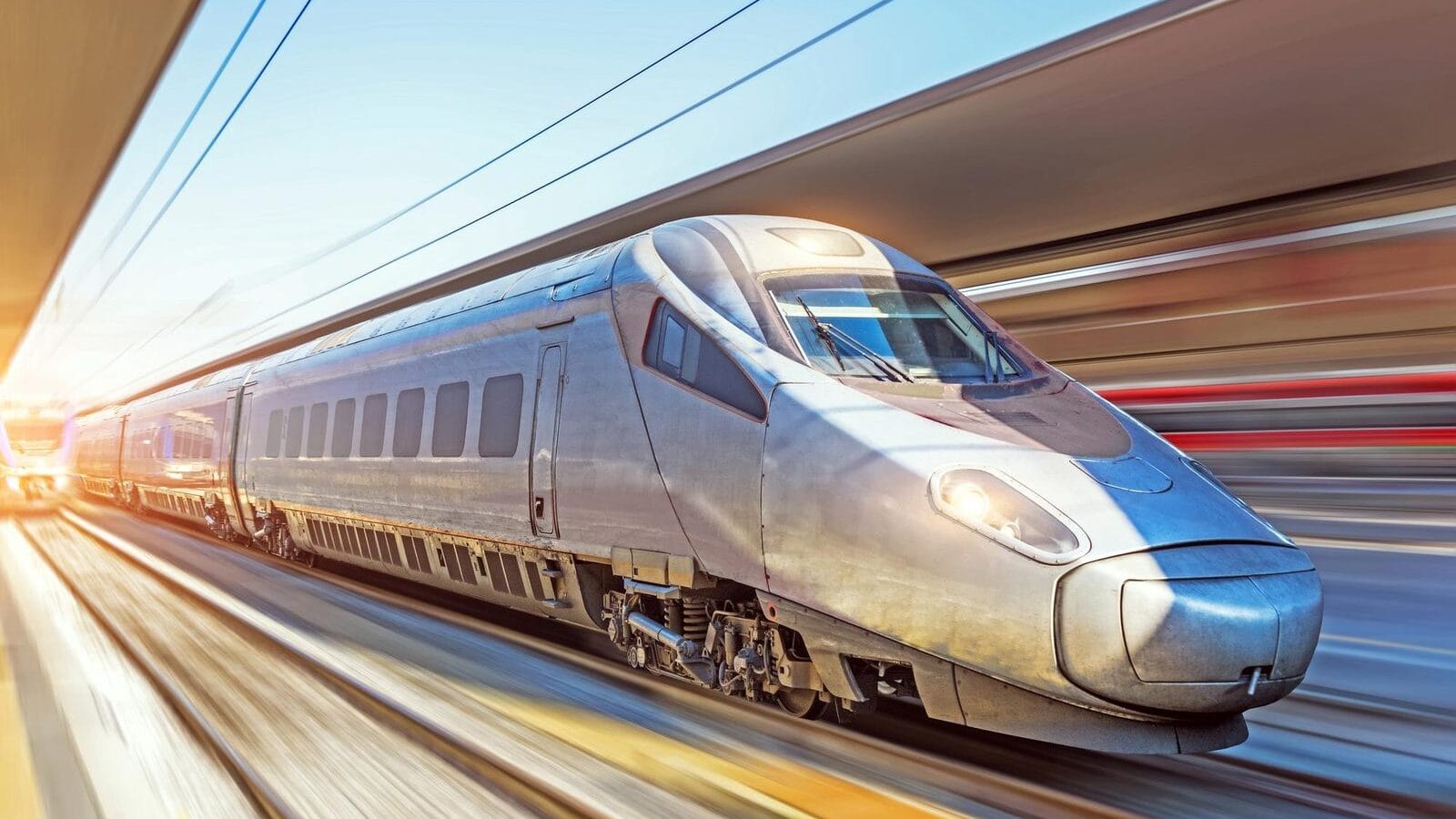 High speed train railway