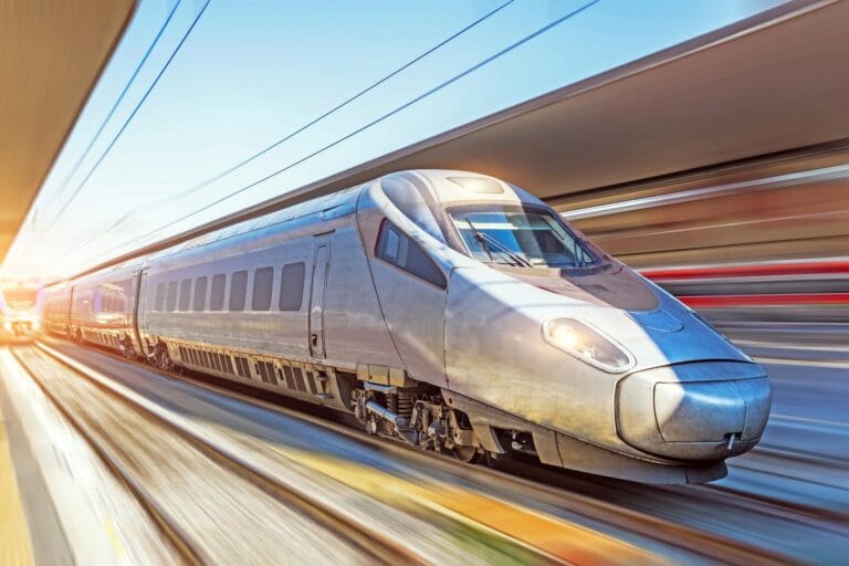 High speed train railway