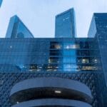 Financial centre modern building