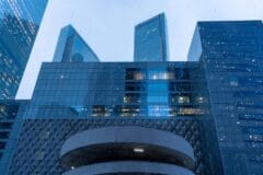 Financial centre modern building
