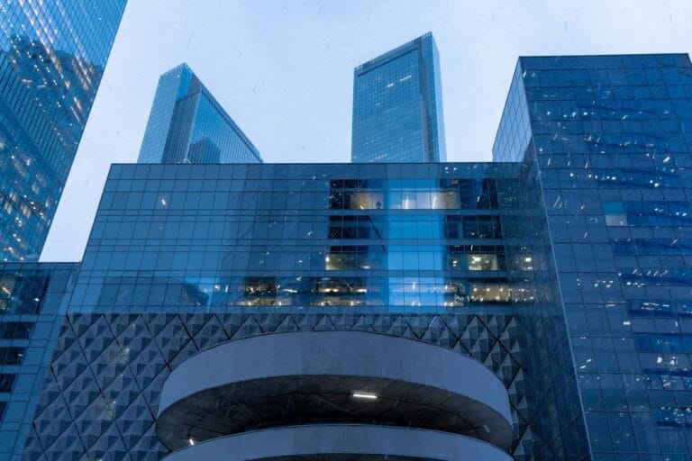 Financial centre modern building