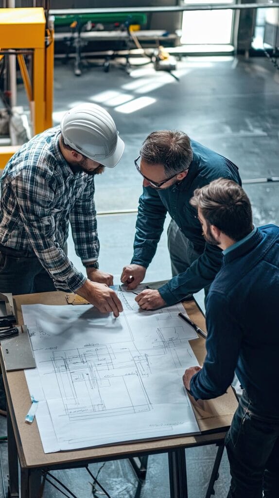 Engineers reviewing project plans for a Vietnam PPP bid