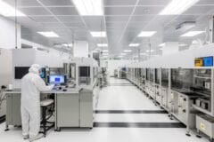 Semiconductor wafer fabrication cleanroom