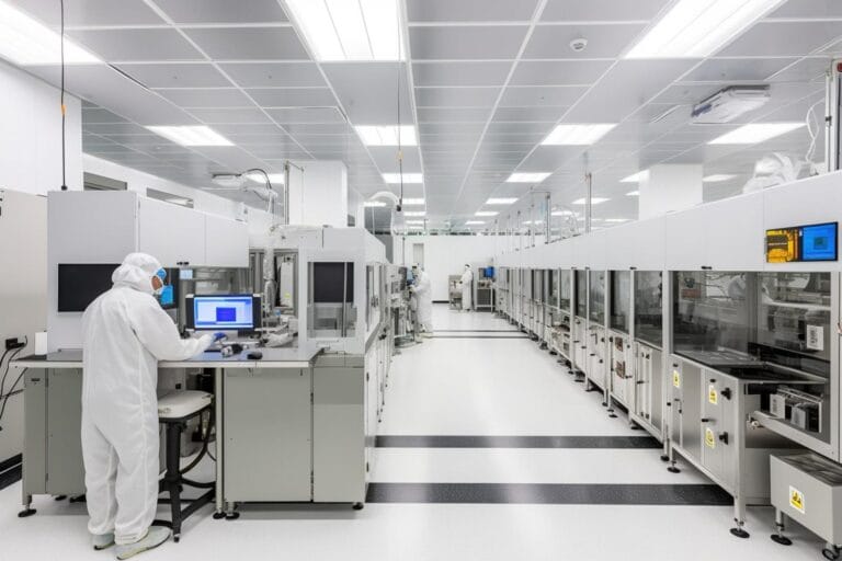 Semiconductor wafer fabrication cleanroom