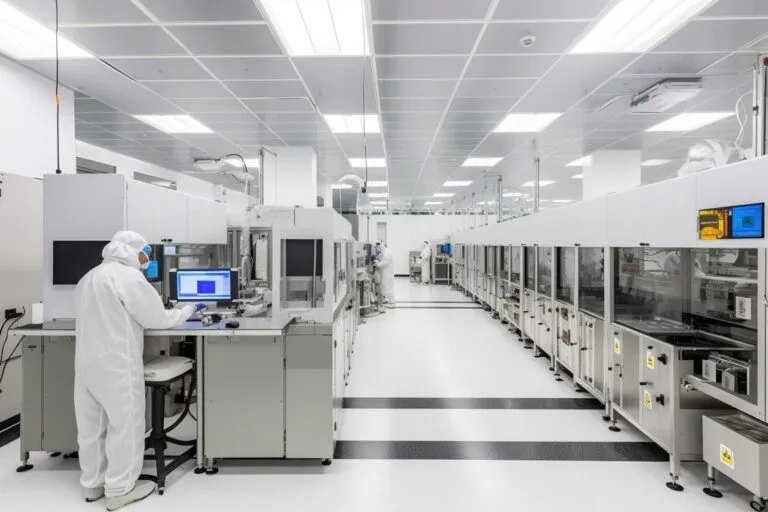 Semiconductor wafer fabrication cleanroom