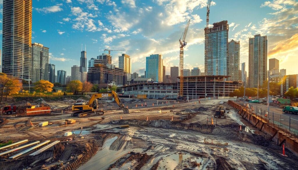 Urban redevelopment construction city