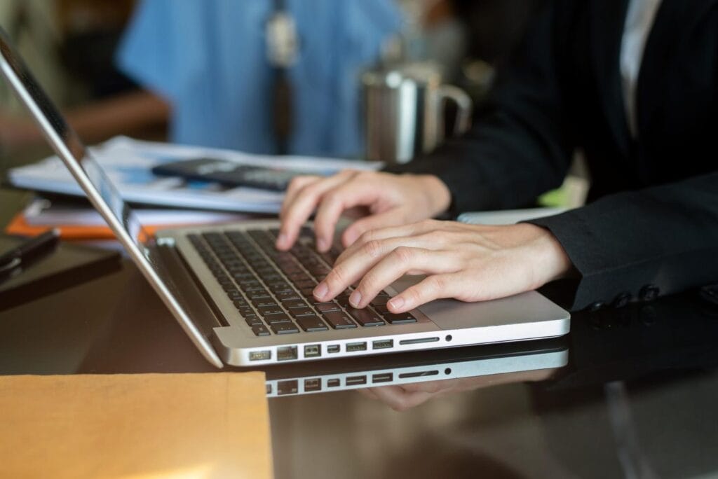 Government online service portal laptop for Vietnam's VNeID system